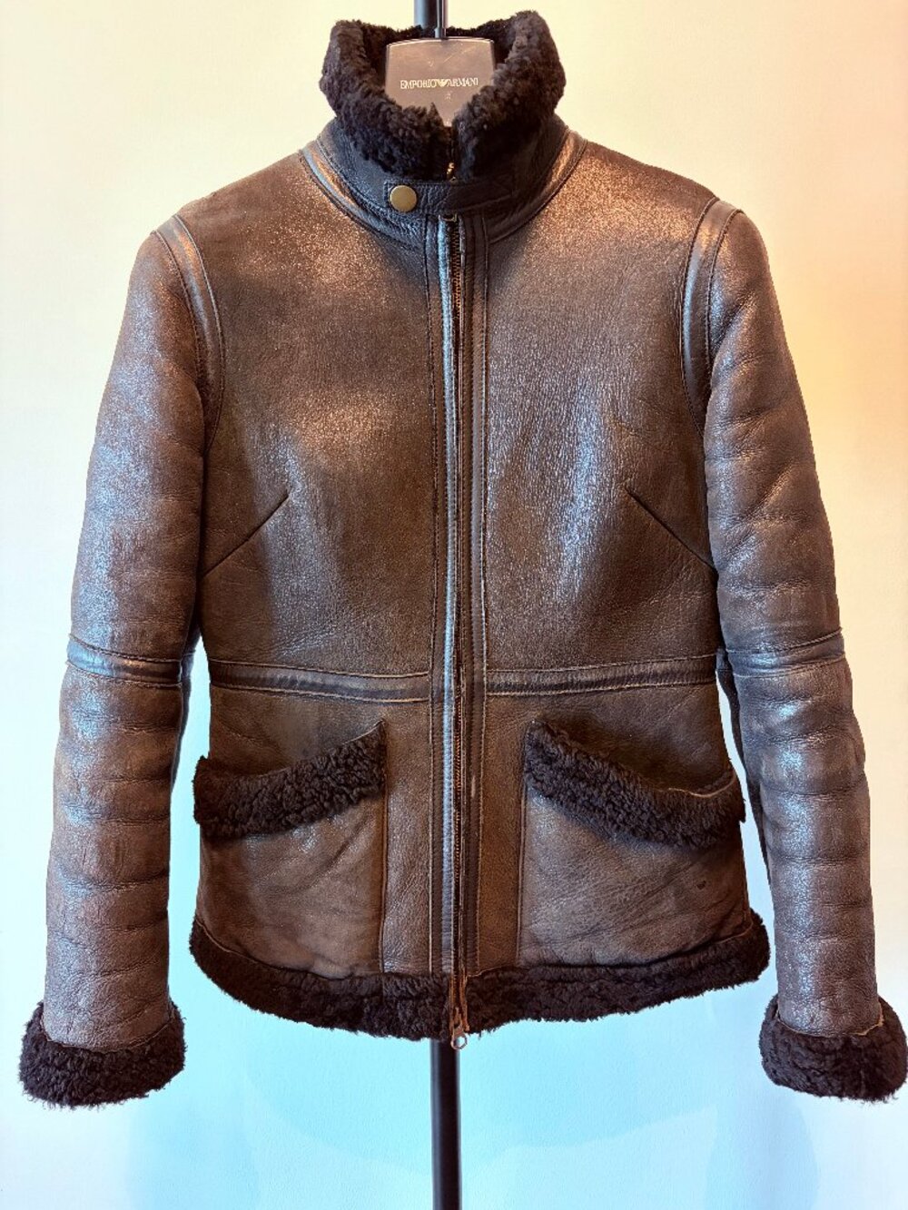 Genuine Italian Shearling Aviator Jacket